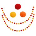 thumbnail image 1 of Olilia Christmas Pom Pom Garland Christmas Decorations for Tree Indoor Home Room Decor Cute Hanging Felt Ball Red Yellow Orange Pompom Bead Ornament String Banner Garland Xmas Birthday Party Supplies, 1 of 5