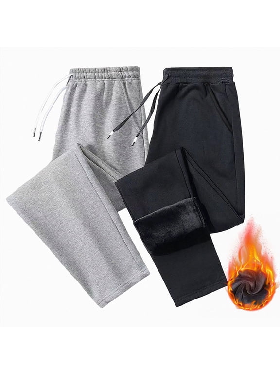 Fleece Lined Sweatpants Women Winter Warm Thermal Pants Sherpa Lined Athletic Joggers Pants Yoga with Pockets Grey,Size L