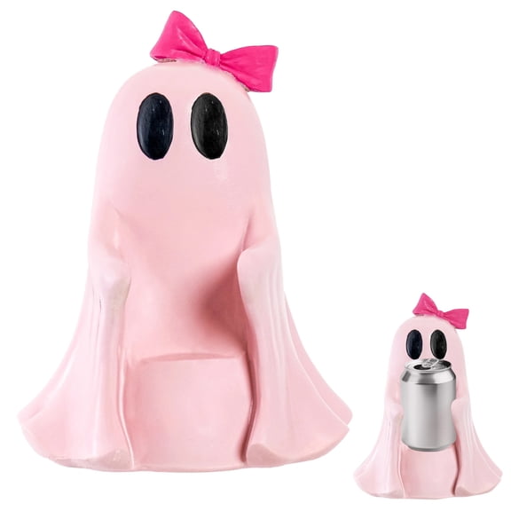 Olilia Halloween Ghost Drink Holder, Cute Spooky Halloween Drink Holder, Ghost Can Holder, Suitable for Desktop Party Indoor and Outdoor Halloween Decorations.