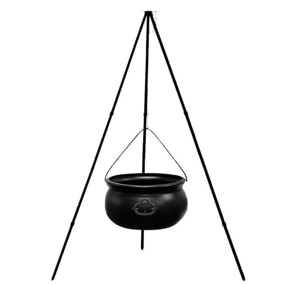 Olilia Halloween Outdoor Decoration, Witch Cauldron With Lights, Tripod Plastic Bowl Decorative Bucket. Patio Home Porch Decoration.