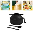 thumbnail image 1 of Olilia Microwave Ramen Bowl with Lid, 2025 New Ramen Noodles Bowl Set with Chopsticks, Spoon and Fork, Ramen Bowl Microwavable Portable Ramen Cooker, Apartment Essentials (Black), 1 of 8
