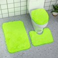 thumbnail image 1 of Olilia Shaggy Bathroom Rugs Sets 3Pcs Bath Mat for Bathroom Non-Slip Bathroom Mats Water Absorbent Bath Rug Floor Mats Soft Washable Shower Rug with U-Shaped Contour Rug Toilet Lid Cover Green, 1 of 5