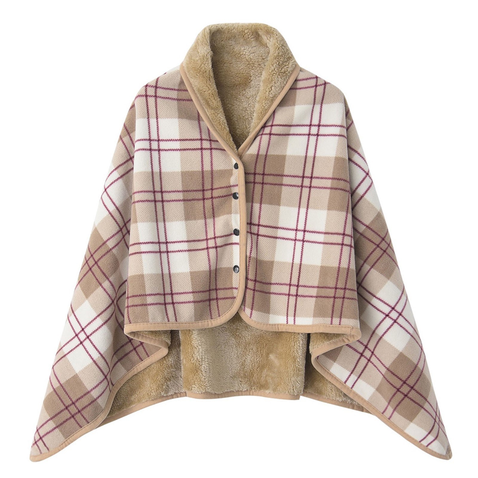 Olilia Wearable Blanket Fleece Wrap Shawl Poncho Blanket Office Chair 