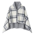 thumbnail image 1 of Olilia Wearable Blanket Soft Fleece Shawl Button Closure Warm Snap Wrap Shawl Multifunction Double Layer Soft Warm Tartan Shawl Plush Throw Blanket Scarf Neck Shoulder Blanket Pad, 1 of 5