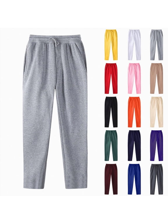 Women's Plus Size Petite Open Bottom Sweatpants with Pockets Black,Size 3XL