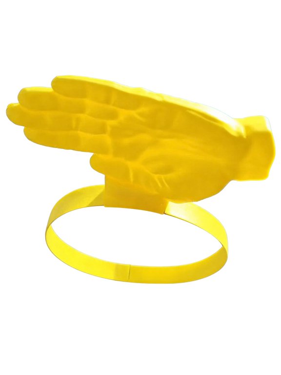 Yellow Palm Shape Sun Hat,Sunshade Headband,Palm Shape Sun Hat,Adjustable Head Circumference, Hands-Free Sun Hat – Instant Sun Protection,Summer Funny Hairbands,10.4*6.2*20cm.