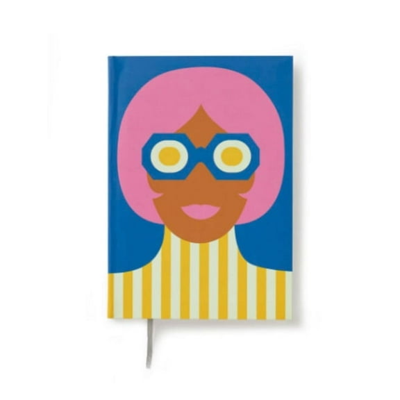 Olimpia Zagnoli Blue Midsized Lined Notebook (Hardcover)