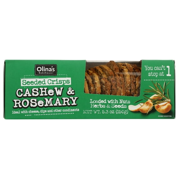 Olinas Bakehouse: Cashew And Rosemary Seeded Crisps, 5.3 Oz