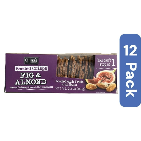 Olinas Bakehouse Seeded Fig & Almond Crisps 5.3 oz (Pack Of 12)