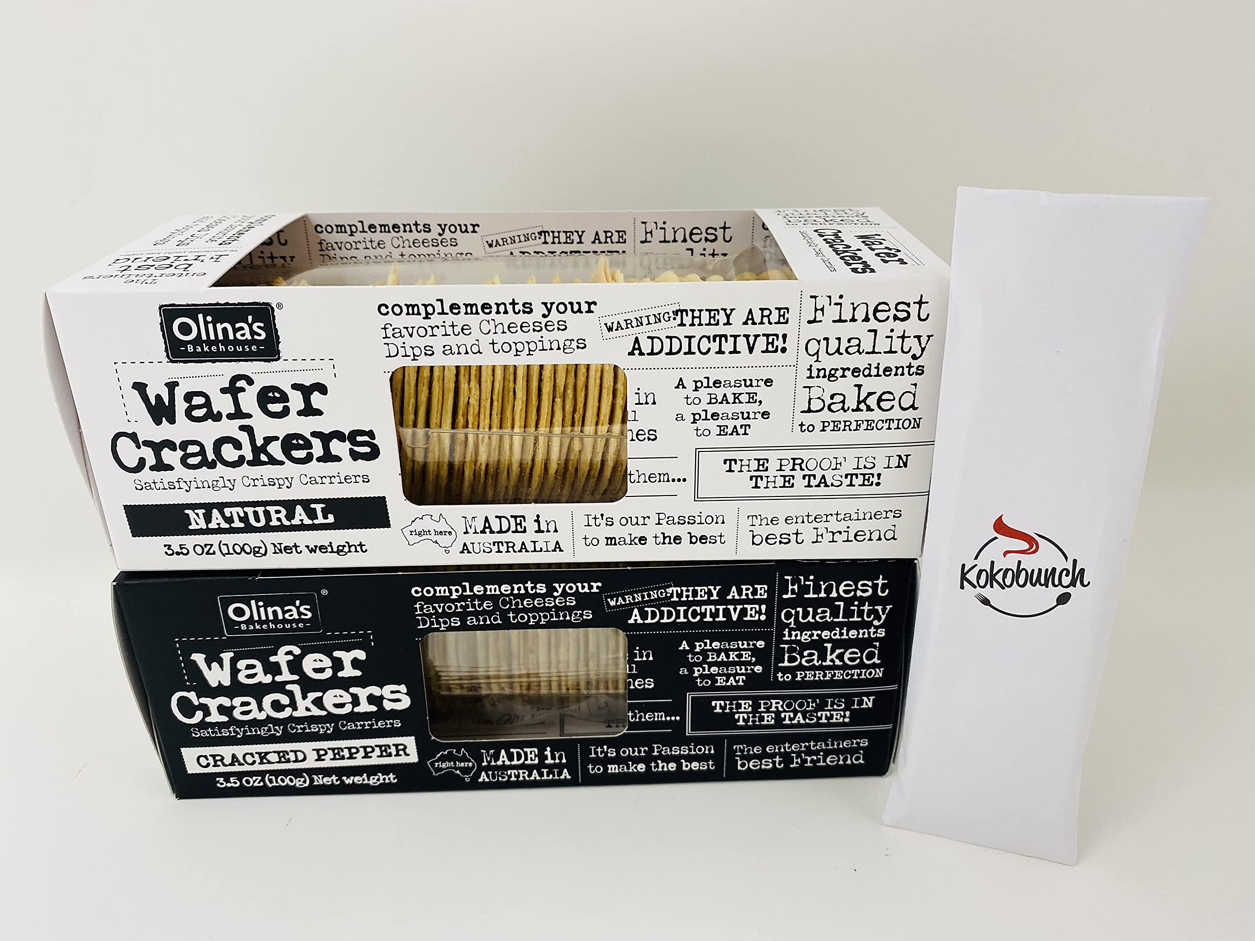 Olinas Bakehouse Wafer Crackers OIF8 Variety Pack with Kokobunch Kit ...