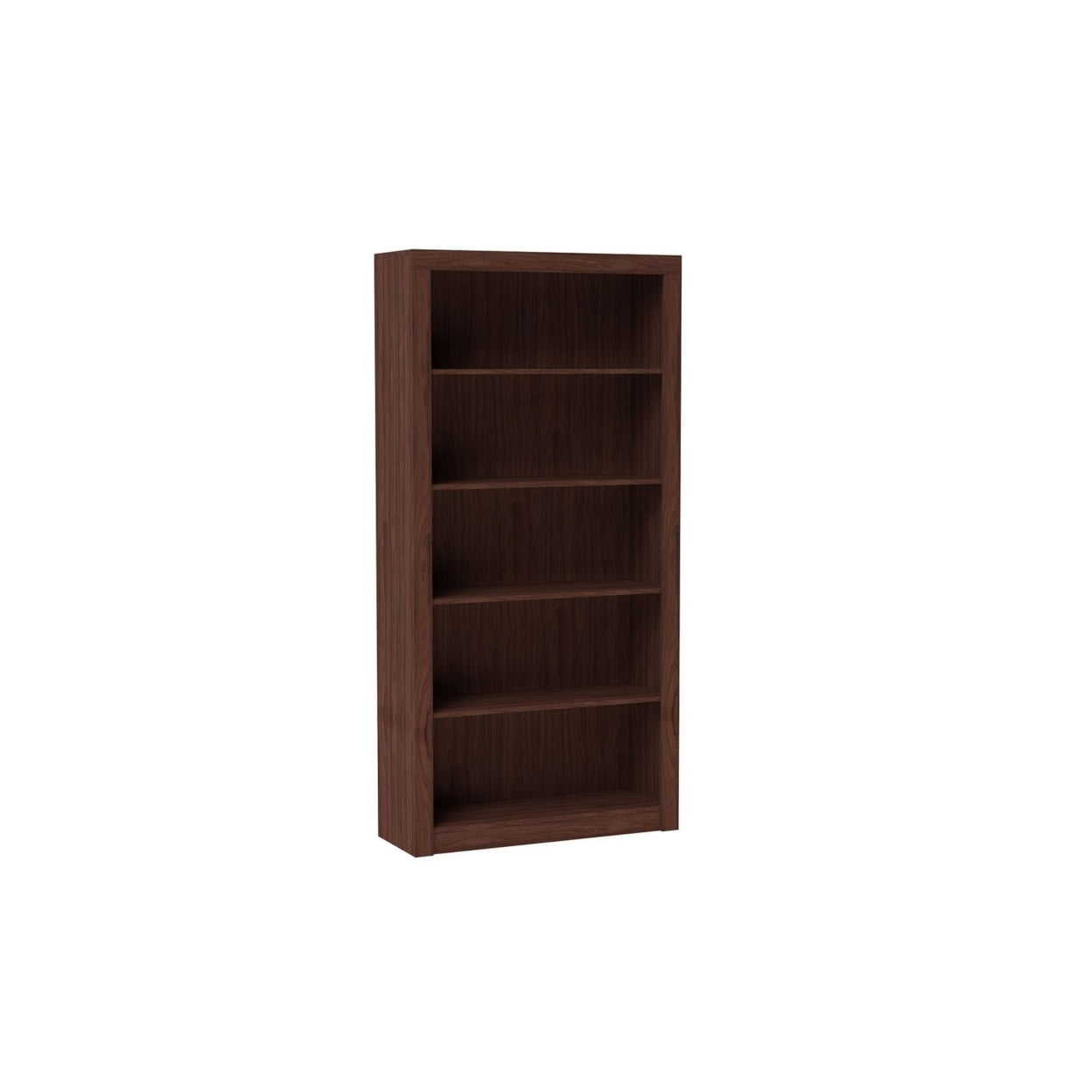 Olinda Nut Brown 72" 5-Shelf Bookcase