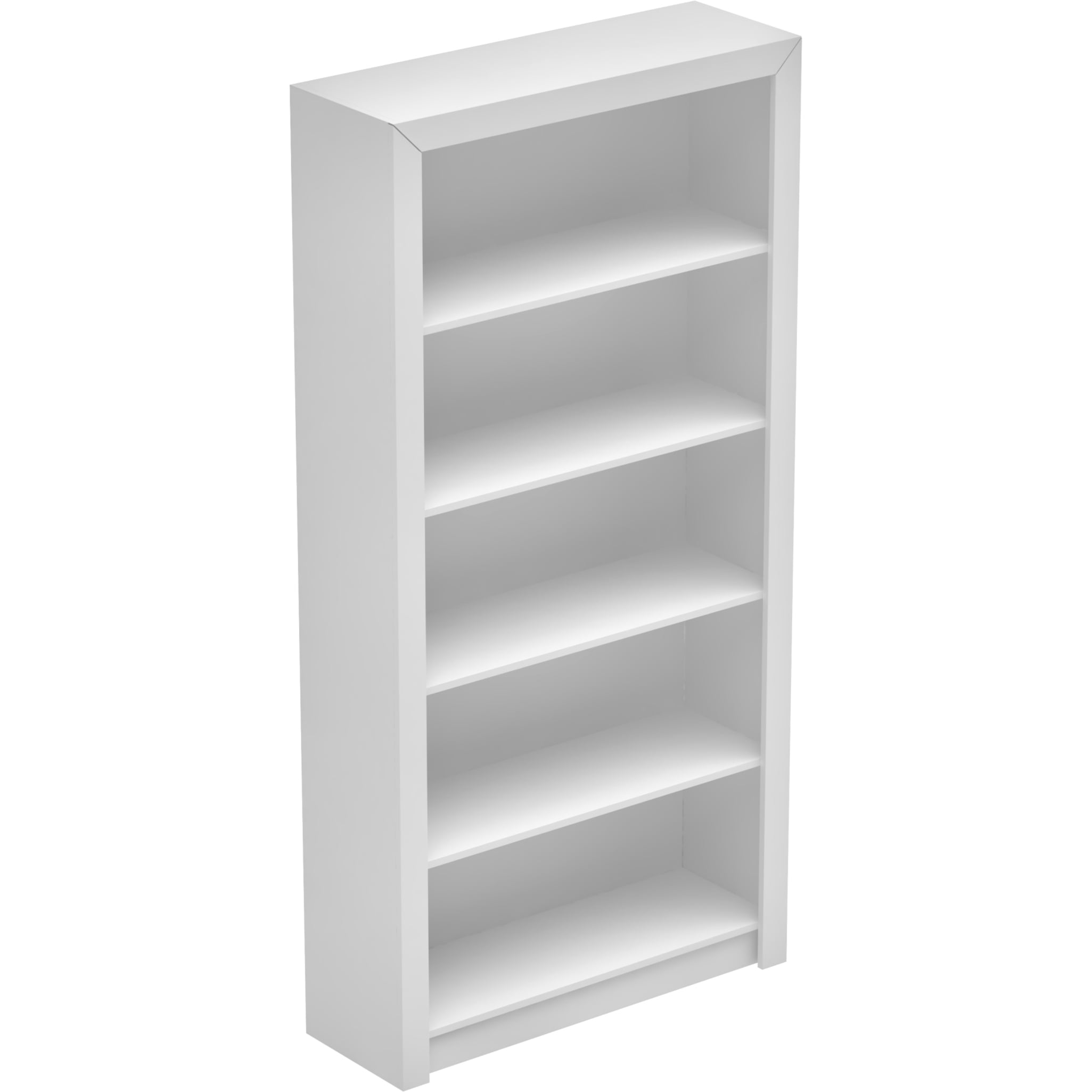 Modern White Wood 72'' High Rectangular Shelf Bookcase