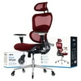 thumbnail image 1 of Oline ErgoPro Ergonomic Office Chair with Adjustable Headrest, Burgundy Red, 1 of 7