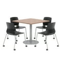 thumbnail image 1 of Olio Designs Cherry Square 36in Lola Dining Set - Black Caster Chairs, 1 of 1