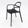 thumbnail image 1 of Olio Designs Dali Plastic Indoor-Outdoor Dining Arm Chair in Black, 1 of 8