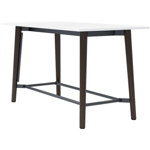 Olio Designs Della 36" x 72" Wooden Counter Height Dining Table in Umber