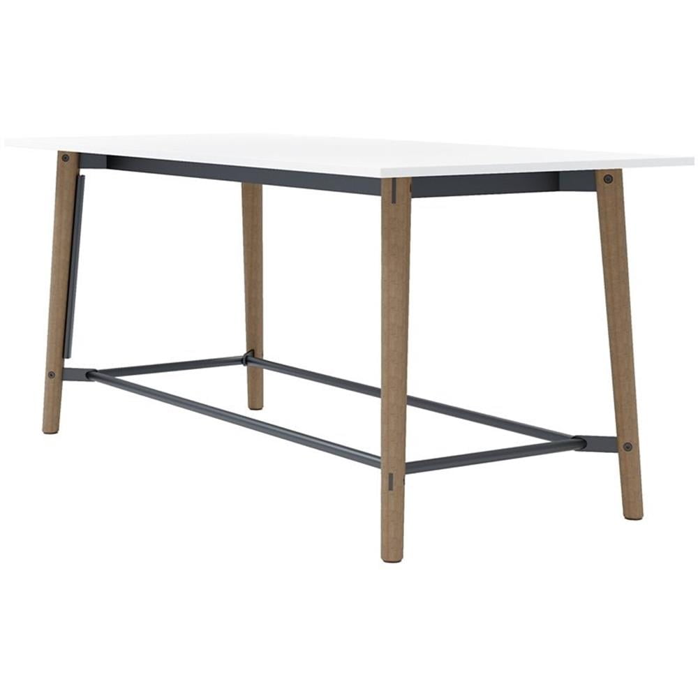 Latte and White Wood Bar Height Dining Table