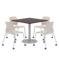 thumbnail image 1 of Olio Designs Espresso Square 36in Lola Dining Set - Moon Caster Chairs, 1 of 1