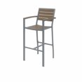 thumbnail image 1 of Olio Designs Ivy 29.5" Aluminum Patio Bar Stool in Mocha and Silver, 1 of 4