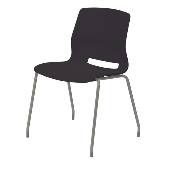 Olio Designs Lola 31"H Stack Chair, Leg Base, Armless, Black