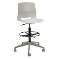 thumbnail image 1 of Olio Designs Lola Drafting Stool, 5 Star Caster Base, Light Grey, 1 of 6