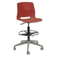 thumbnail image 1 of Olio Designs Lola Drafting Stool, 5 Star Caster Base, Peri Red, 1 of 4
