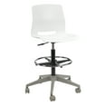 thumbnail image 1 of Olio Designs Lola Drafting Stool, 5 Star Caster Base, White, 1 of 5