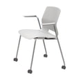thumbnail image 1 of Olio Designs Lola Stacking Arm Chair with Casters, Light Grey, 1 of 4