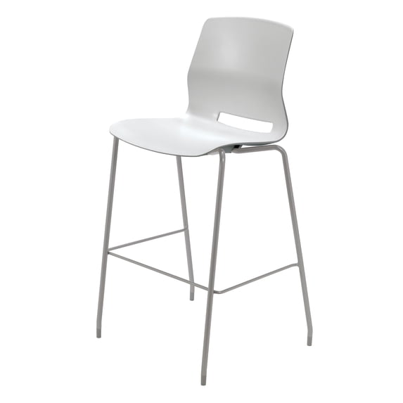 Olio Designs Lola Stacking Barstool, 30" Seat Height, Light Grey