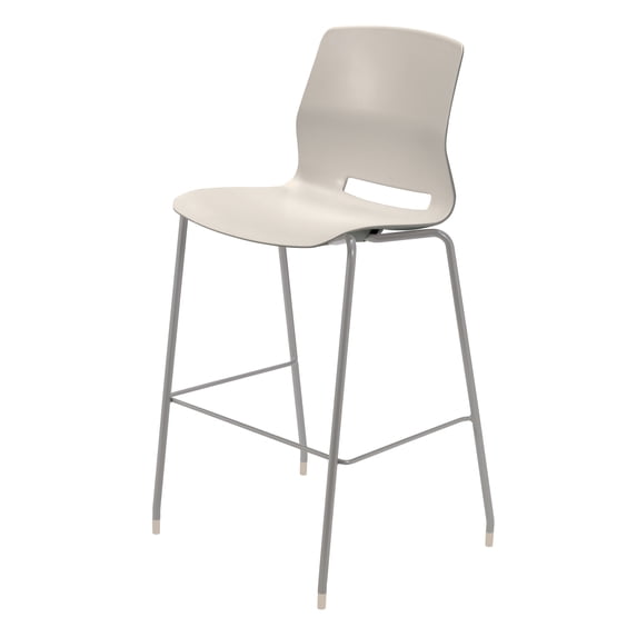 Olio Designs Lola 30" Plastic Stackable Bar Stool in Moonbeam