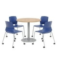 thumbnail image 1 of Olio Designs Maple Round 42in Lola Dining Set - Navy Caster Chairs, 1 of 1
