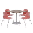 thumbnail image 1 of Olio Designs Maple Round 42in Lola Dining Set - Navy Caster Chairs, 1 of 1