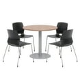 thumbnail image 1 of Olio Designs Round 36in Lola Dining Set - Cherry Table - Black Chairs, 1 of 1