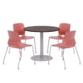 thumbnail image 1 of Olio Designs Round 36in Lola Dining Set - Espresso Table - Coral Chairs, 1 of 1