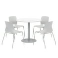 thumbnail image 1 of Olio Designs Round 36in Lola Dining Set - White Table - Gray Chairs, 1 of 1