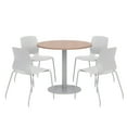 thumbnail image 1 of Olio Designs Round 42in Lola Dining Set - Cherry Table - Gray Chairs, 1 of 1