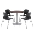 thumbnail image 1 of Olio Designs Round 42in Lola Dining Set - Espresso Table - Black Chairs, 1 of 1