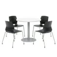 thumbnail image 1 of Olio Designs Round 42in Lola Dining Set - White Table - Black Chairs, 1 of 1