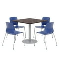 thumbnail image 1 of Olio Designs Square 36in Lola Dining Set - Espresso Table - Navy Chairs, 1 of 1