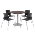 thumbnail image 1 of Olio Designs Square 42in Lola Dining Set - Espresso Table - Black Chairs, 1 of 1