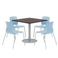 thumbnail image 1 of Olio Designs Square 42in Lola Dining Set - Espresso Table - Blue Chairs, 1 of 1