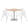 thumbnail image 1 of Olio Designs Square 42in Lola Dining Set - Maple Table - White Chairs, 1 of 1