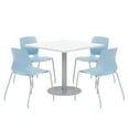 thumbnail image 1 of Olio Designs Square 42in Lola Dining Set - White Table - Sky Blue Chairs, 1 of 1
