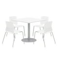 thumbnail image 1 of Olio Designs Square 42in Lola Dining Set - White Table - White Chairs, 1 of 1