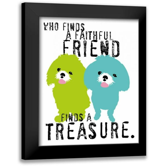 Oliphant, Ginger 15x18 Black Modern Framed Museum Art Print Titled - A Faithful Friend