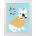 thumbnail image 1 of Oliphant, Ginger 15x18 White Modern Wood Framed Museum Art Print Titled - French Bulldog Joie de vivre, 1 of 4