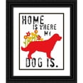 thumbnail image 1 of Oliphant, Ginger 20x24 Black Ornate Wood Framed with Double Matting Museum Art Print Titled - Home Is Where My Dog Is, 1 of 4