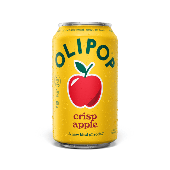 Olipop Crisp Apple Prebiotic Soda, 12 oz