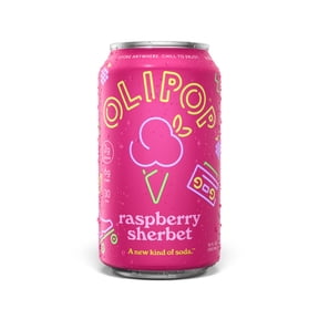 OLIPOP 6g Fiber Prebiotic Soda, Raspberry Sherbet, 12 fl oz, Single, Shelf Stable