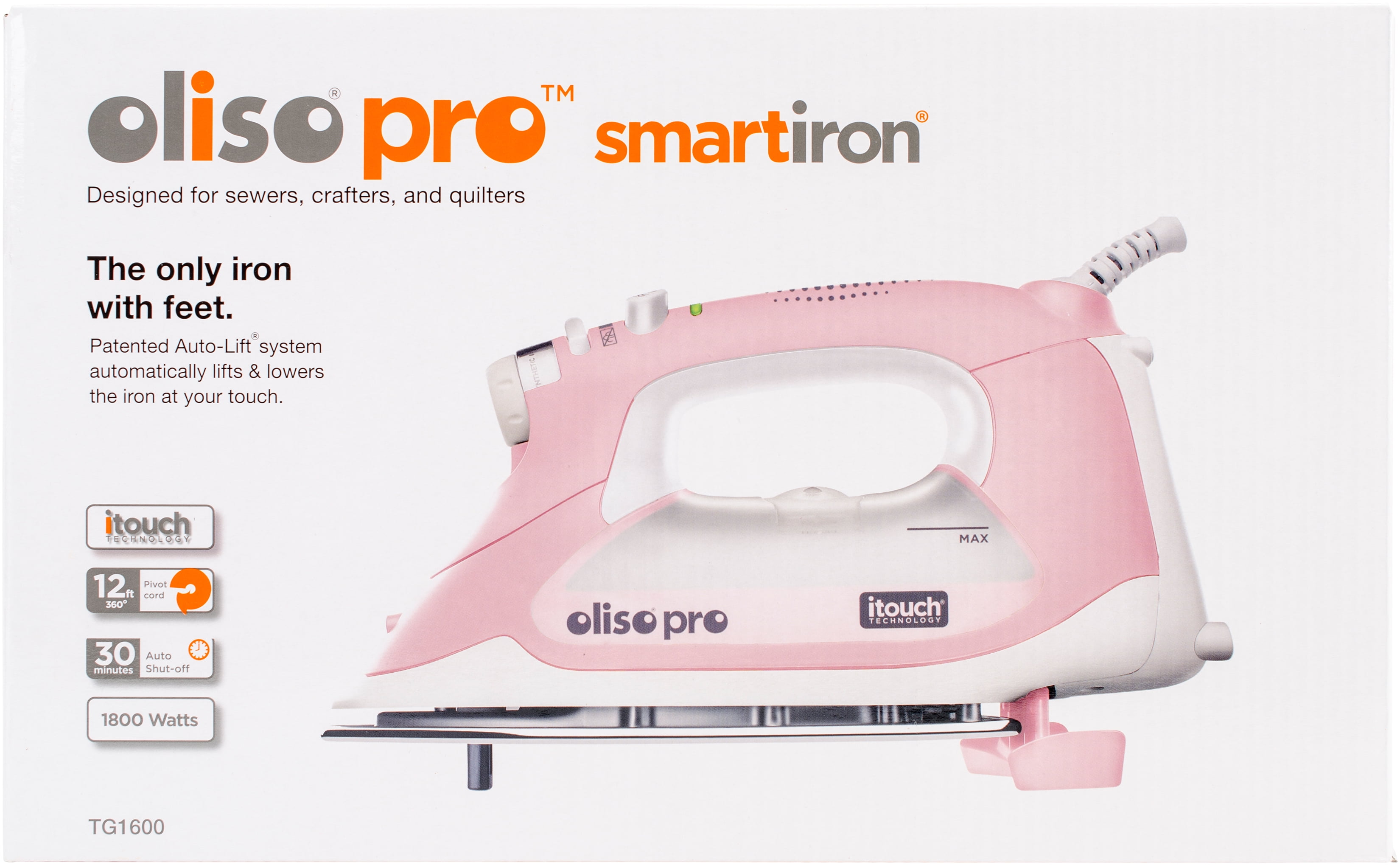  Oliso TG1600 Smart Iron with iTouch Technology, 1800 Watts,  Pink : Everything Else